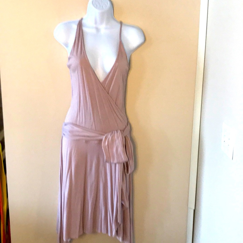 Asymmetrical lavender dress